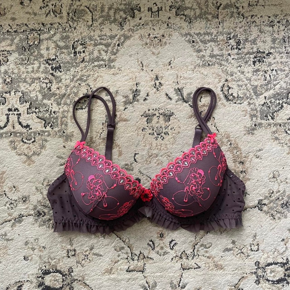 vintage y2k euro fairycore lace bra 36B ethreal romantic